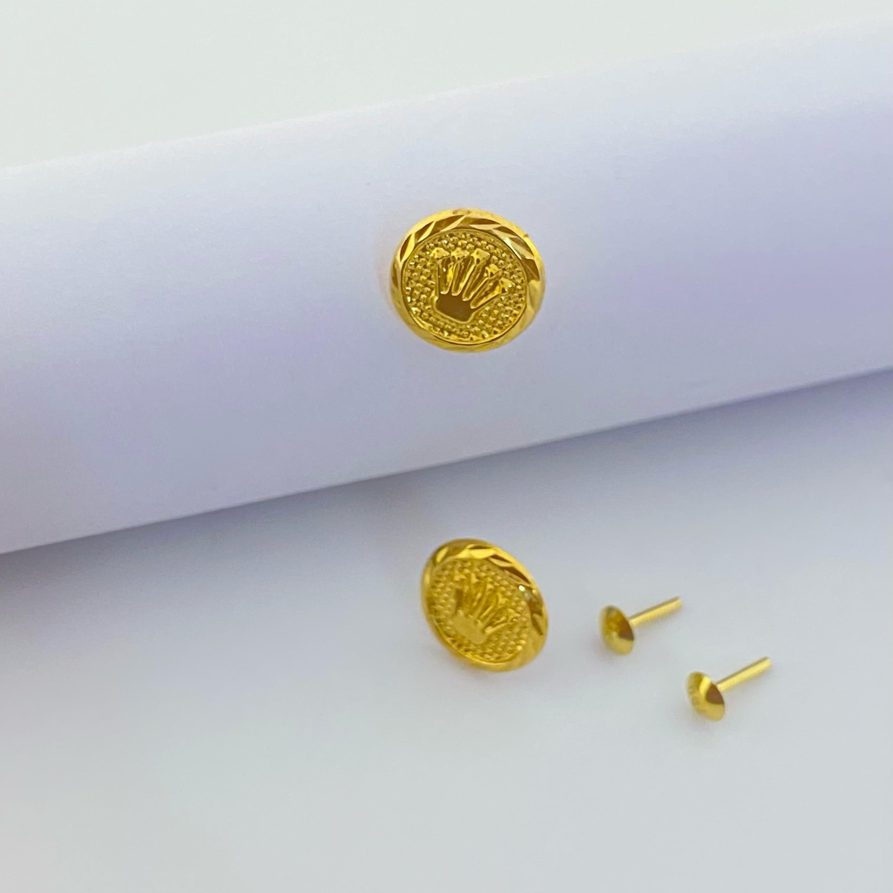 18k Gold Crown Jewelry Set