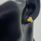 18k Gold Three Petals Screw Earrings