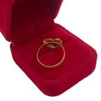 18k Gold Big Heart Ring
