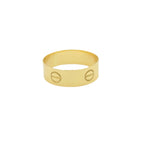 18k Gold Button Ring