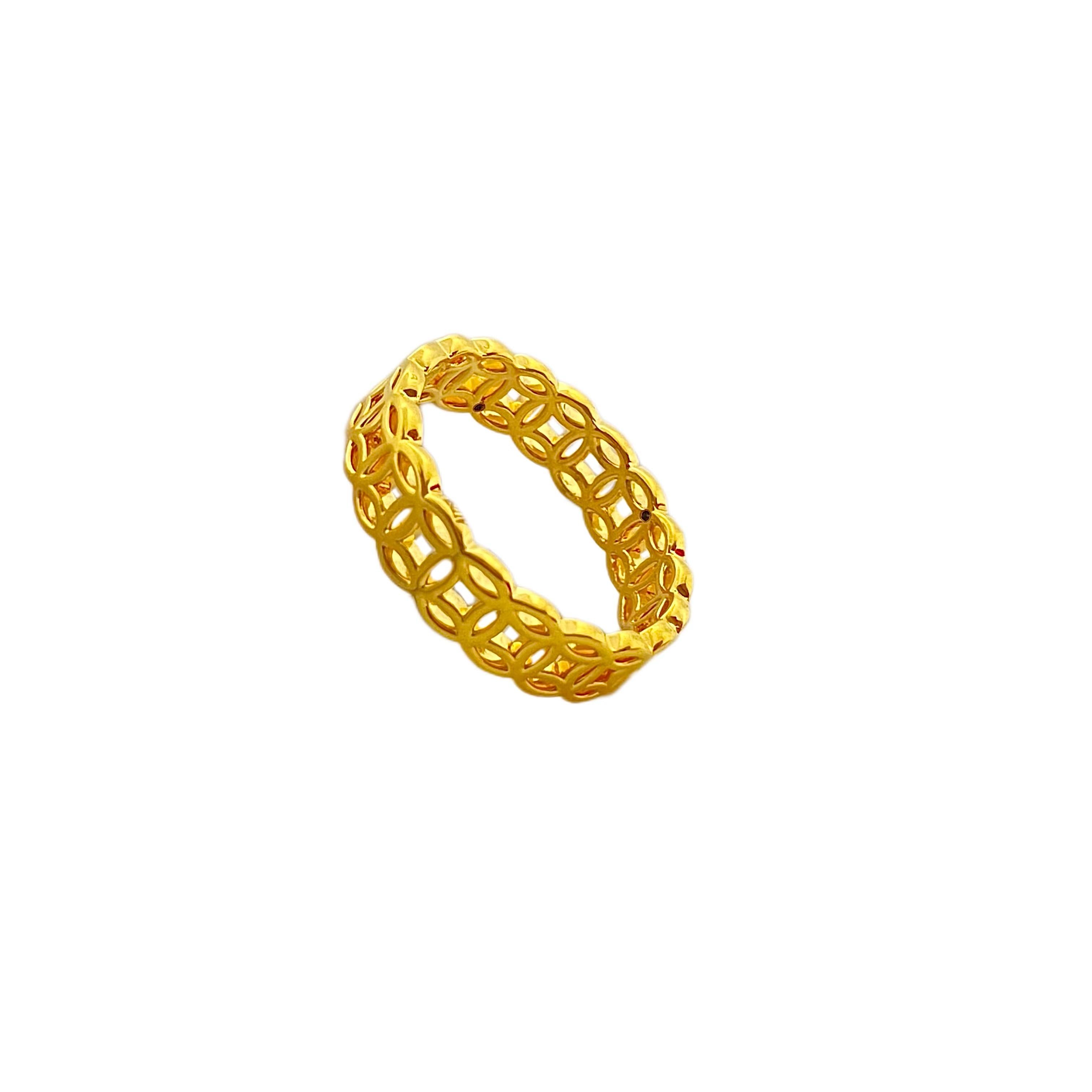 18k Gold Money Ring
