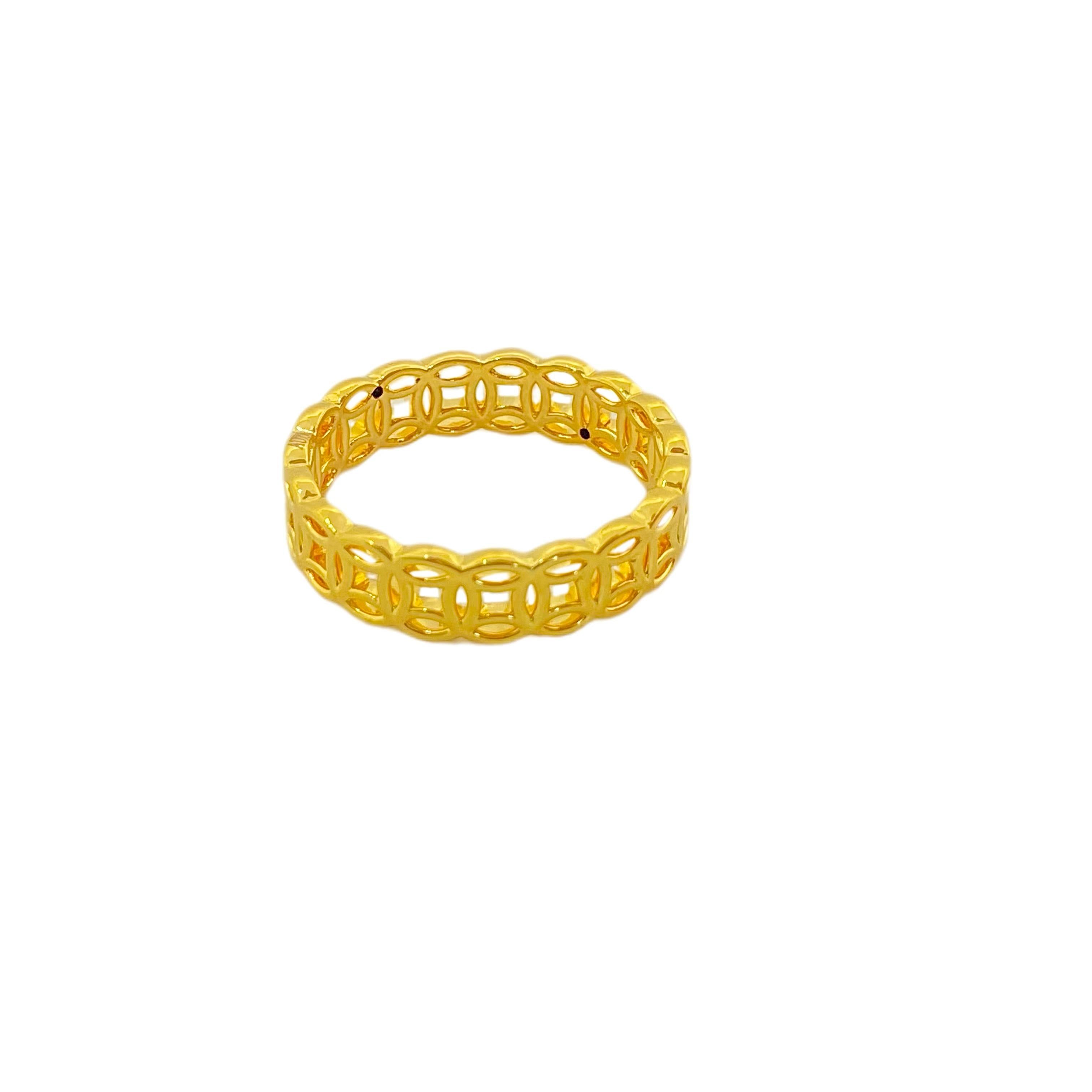 18k Gold Money Ring