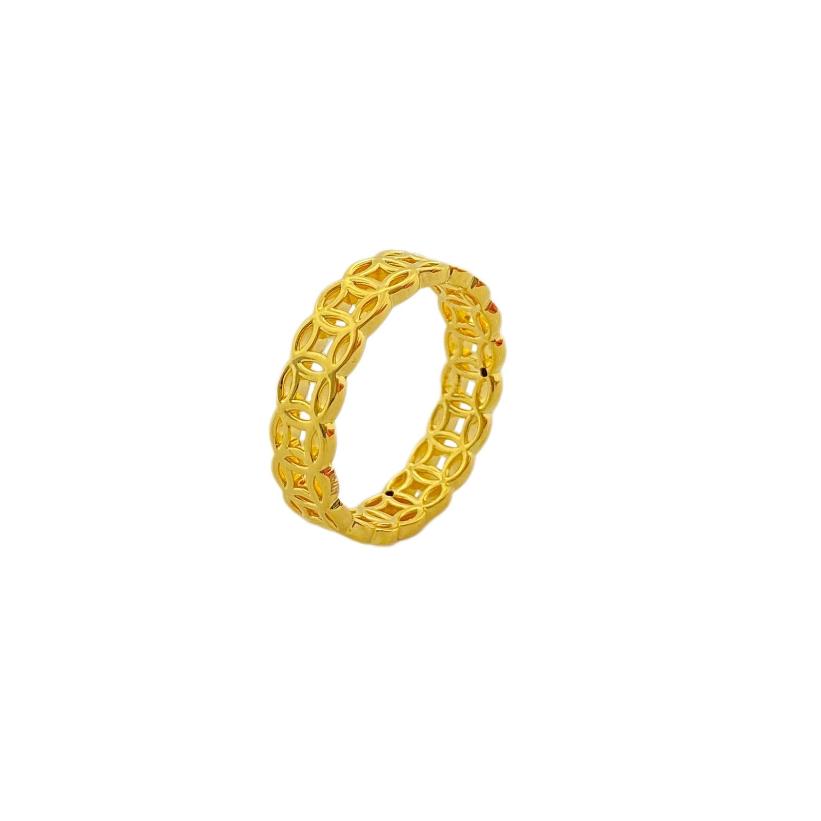 18k Gold Money Ring - 18k Gold Ring - Embellish Gold