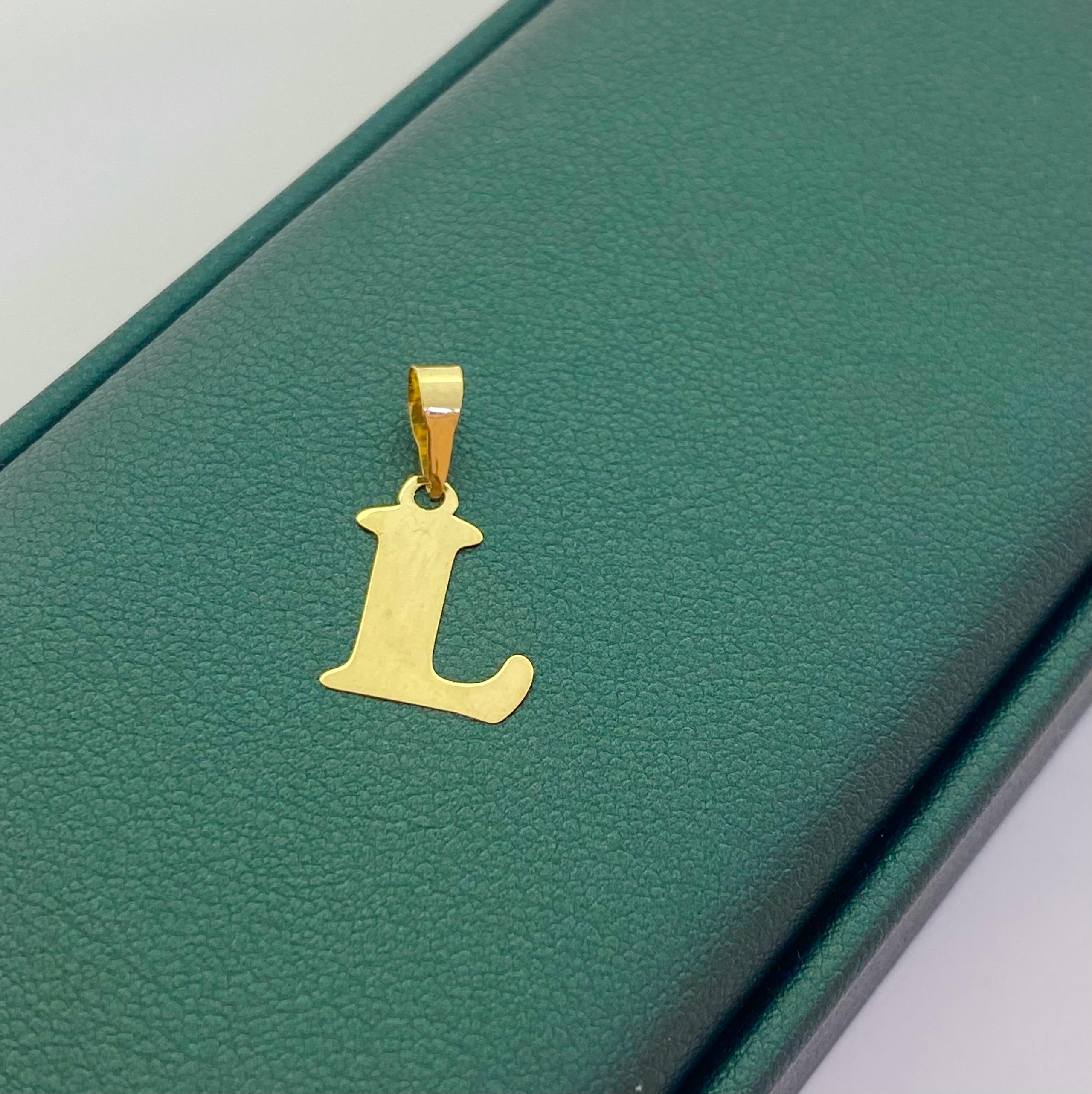 18k Gold Alphabet Pendants