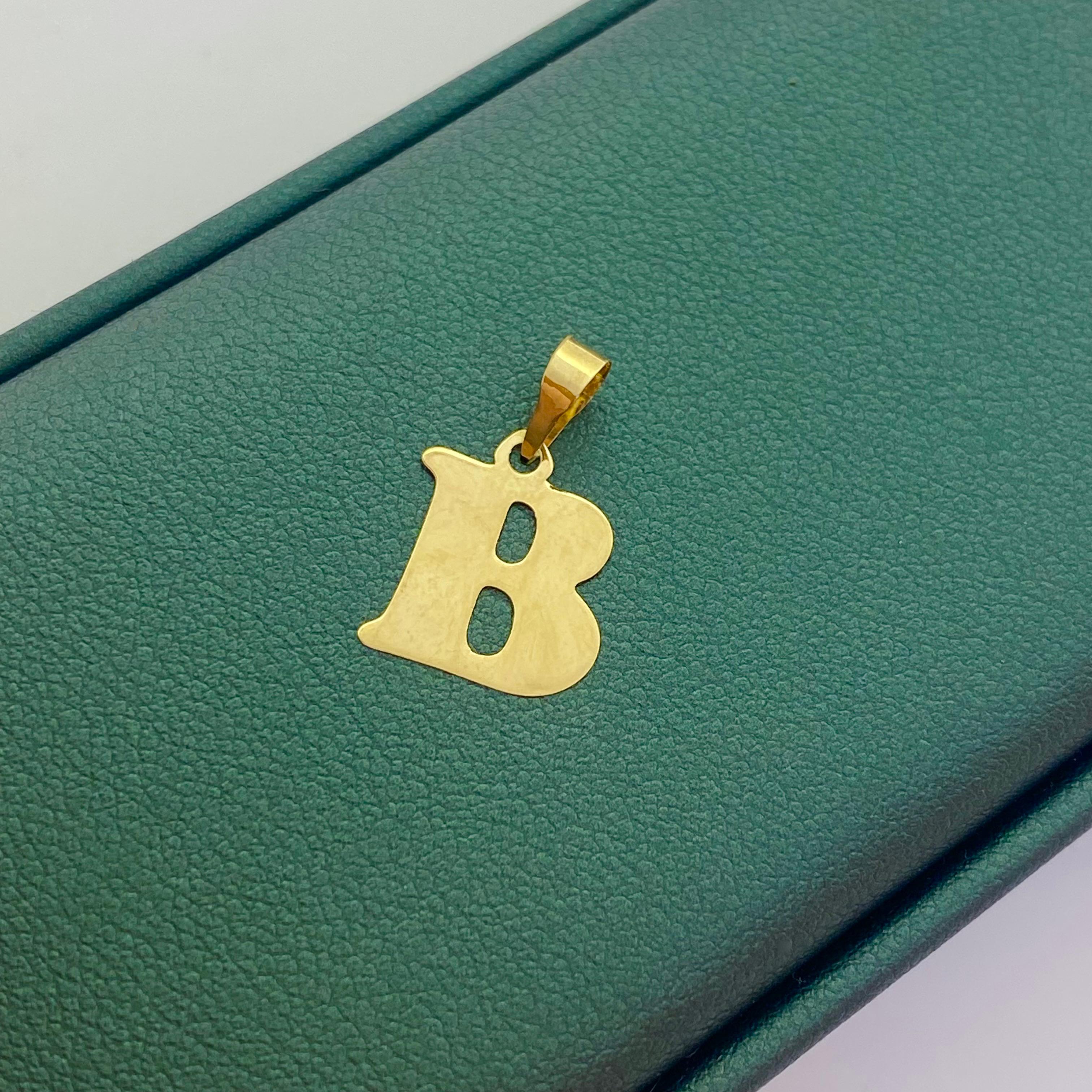 18k Gold Alphabet Pendants