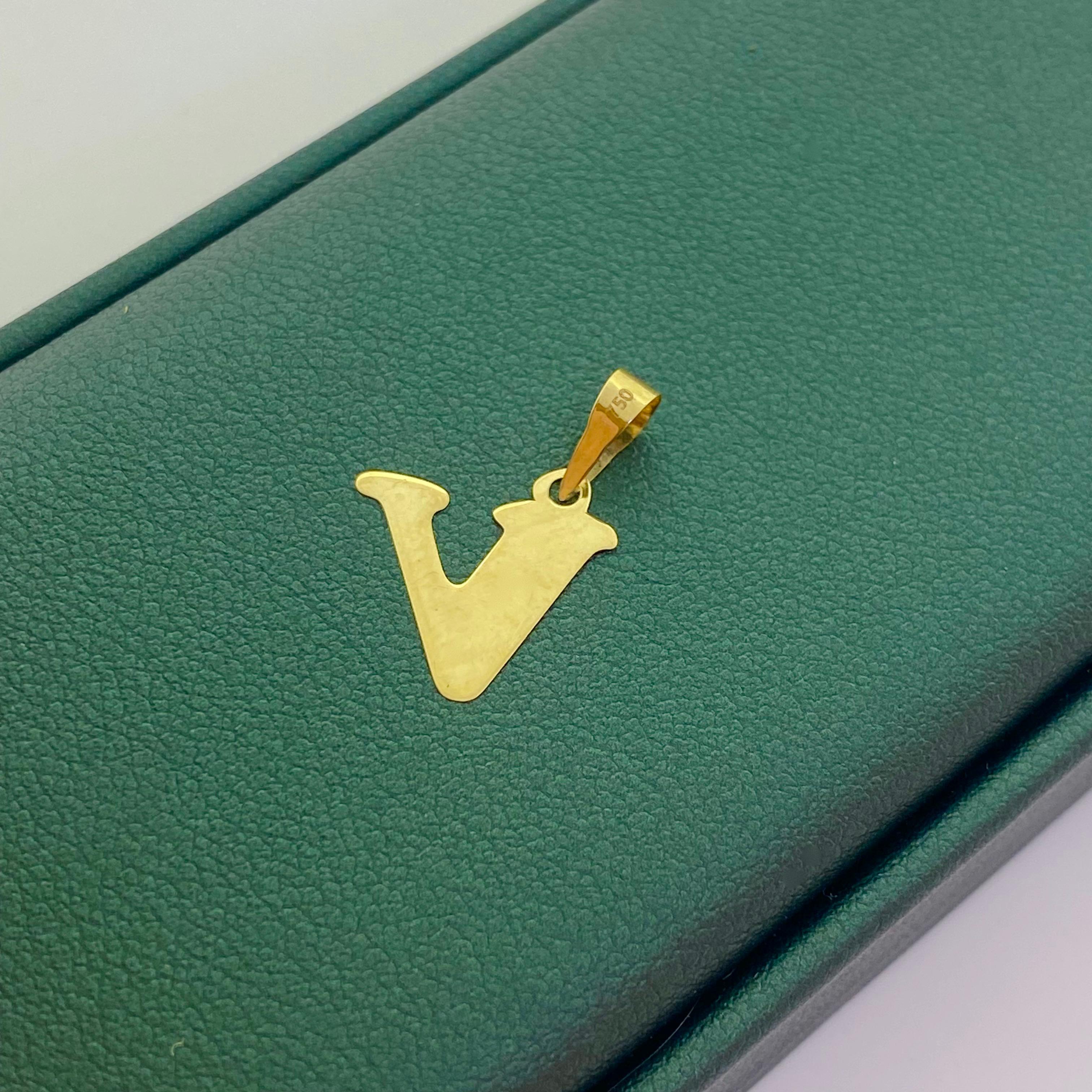 18k Gold Alphabet Pendants