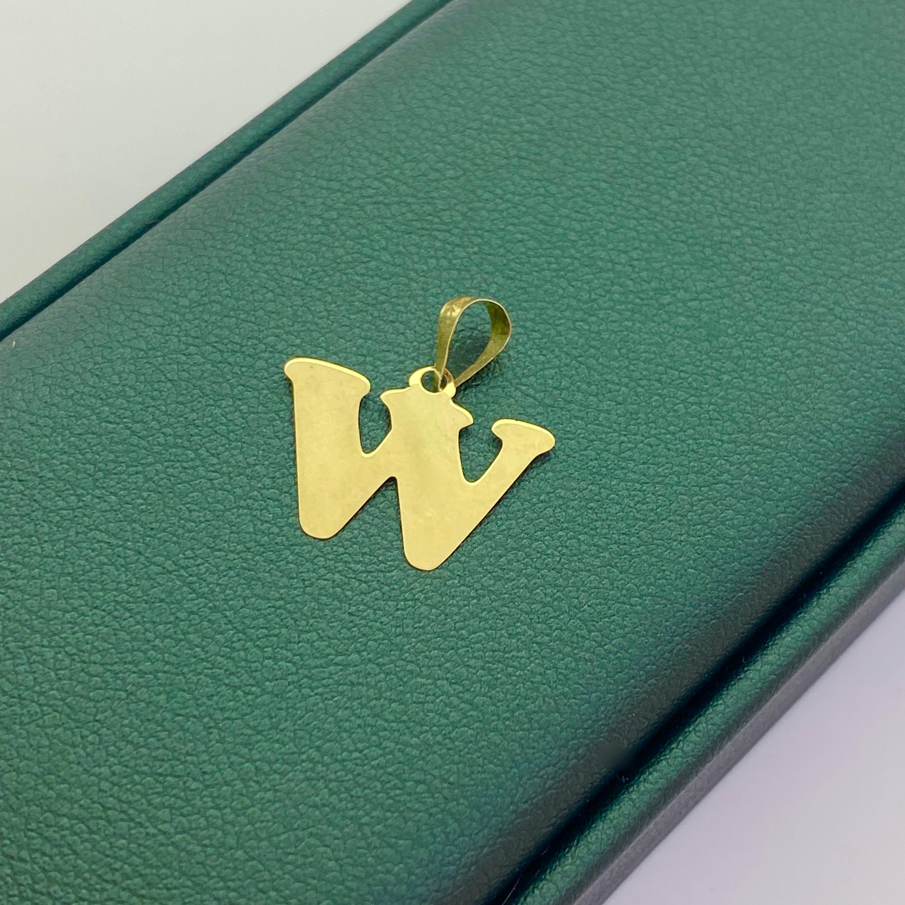 18k Gold Alphabet Pendants