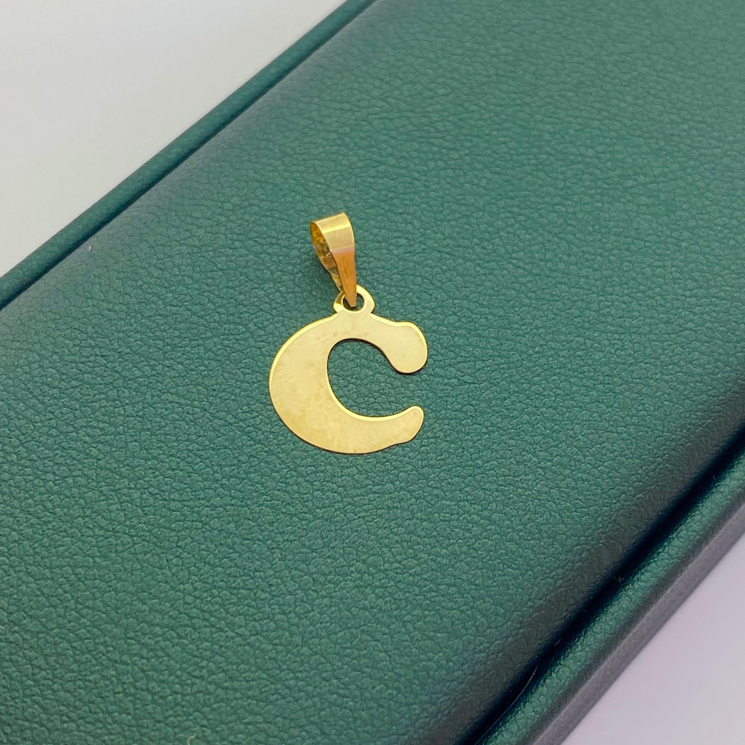 18k Gold Alphabet Pendants
