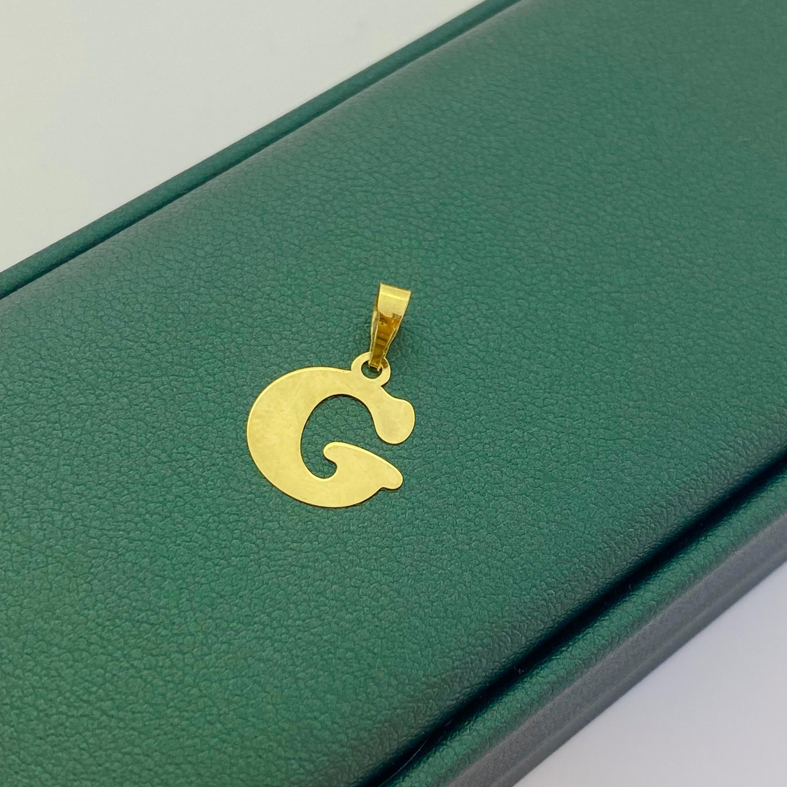 18k Gold Alphabet Pendants
