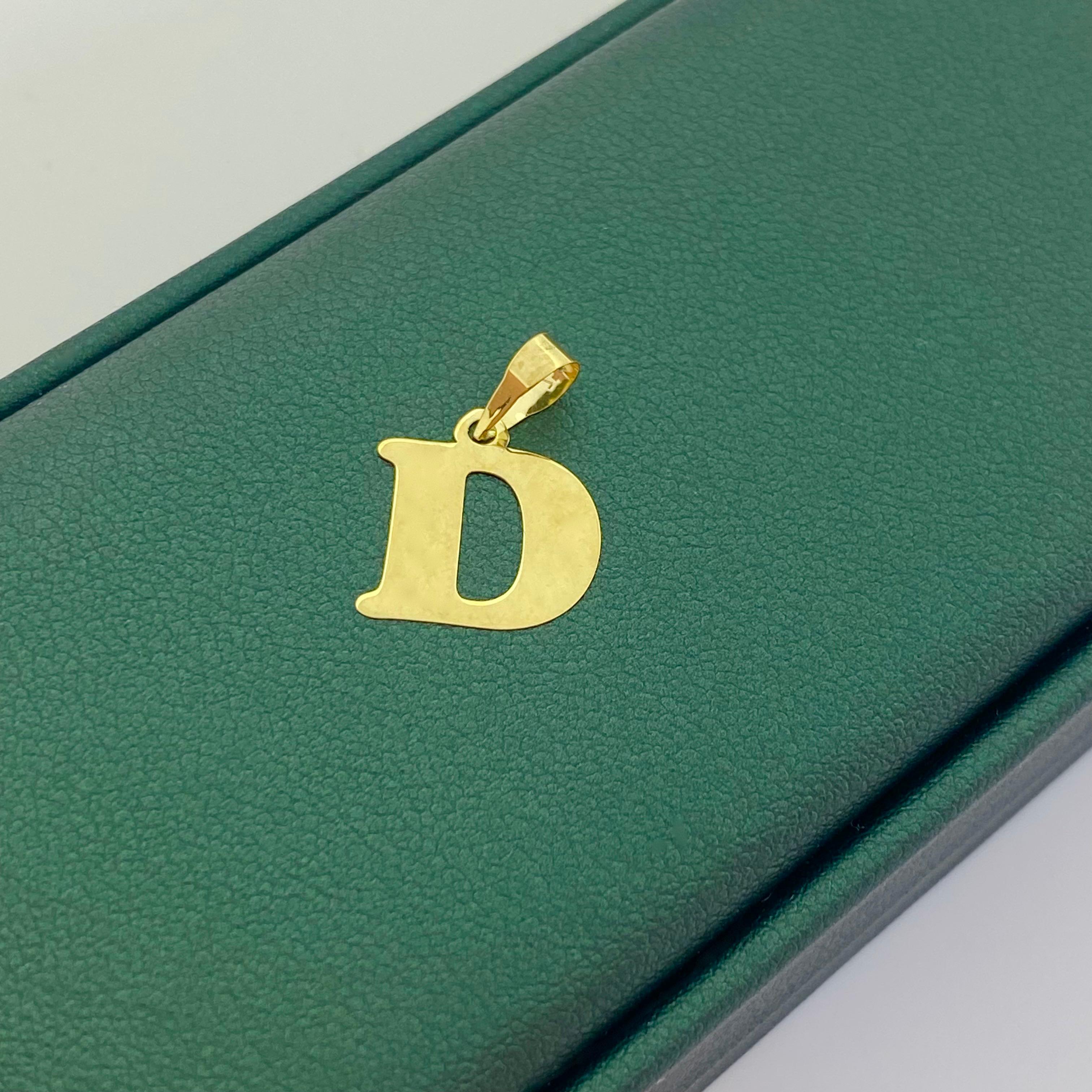 18k Gold Alphabet Pendants