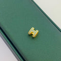 18k Gold H Pendant