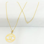 18k Gold Big CC Necklace