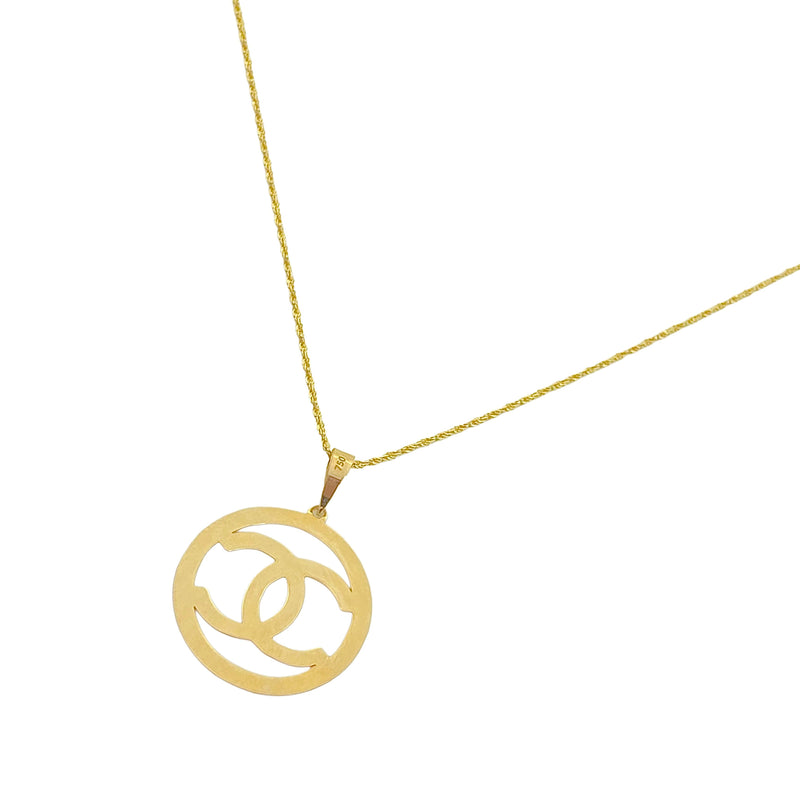 18k Gold Big CC Necklace - 18k Gold Necklace - Embellish Gold