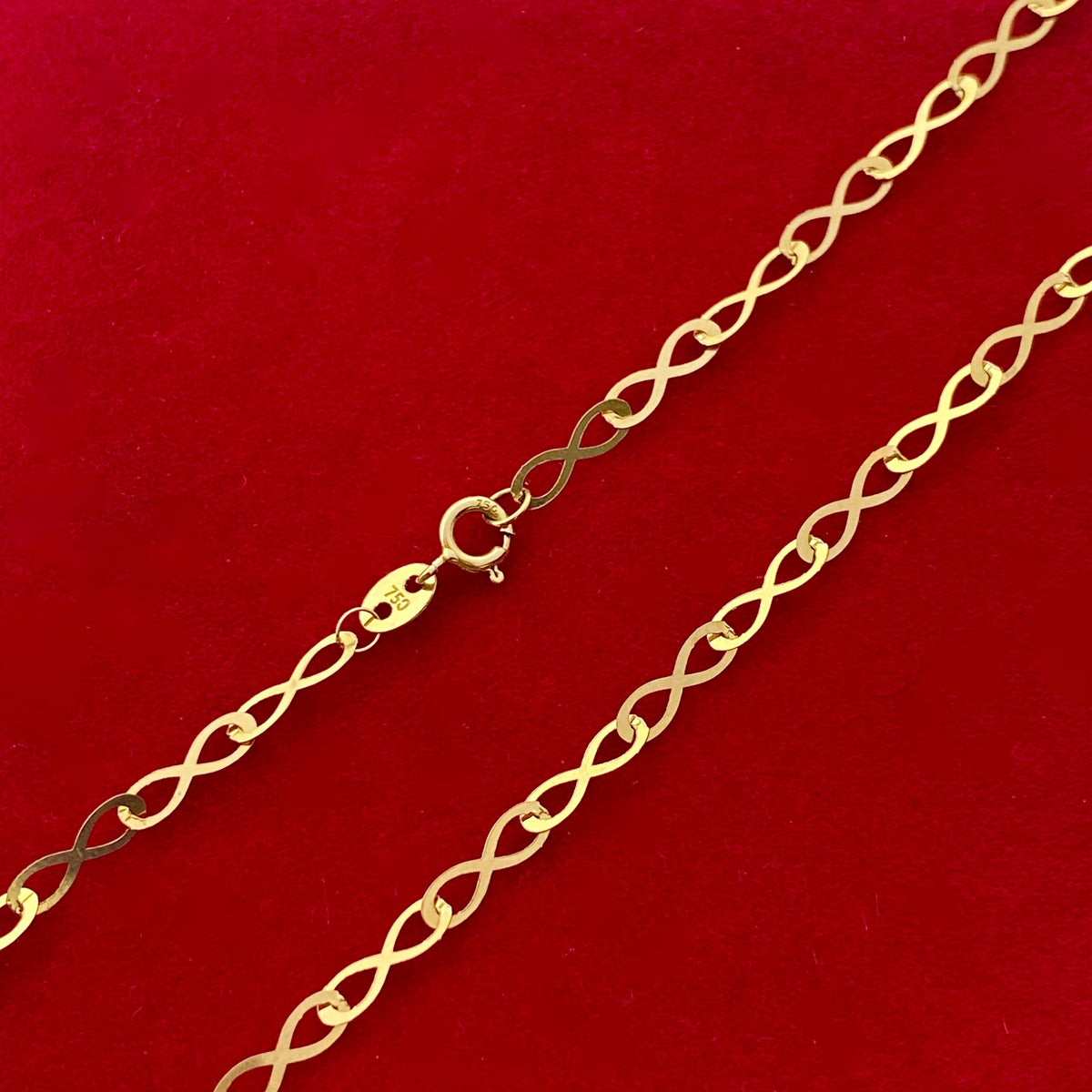 18k Gold Infinity Chain – Embellish Gold Jewelry & Diamond