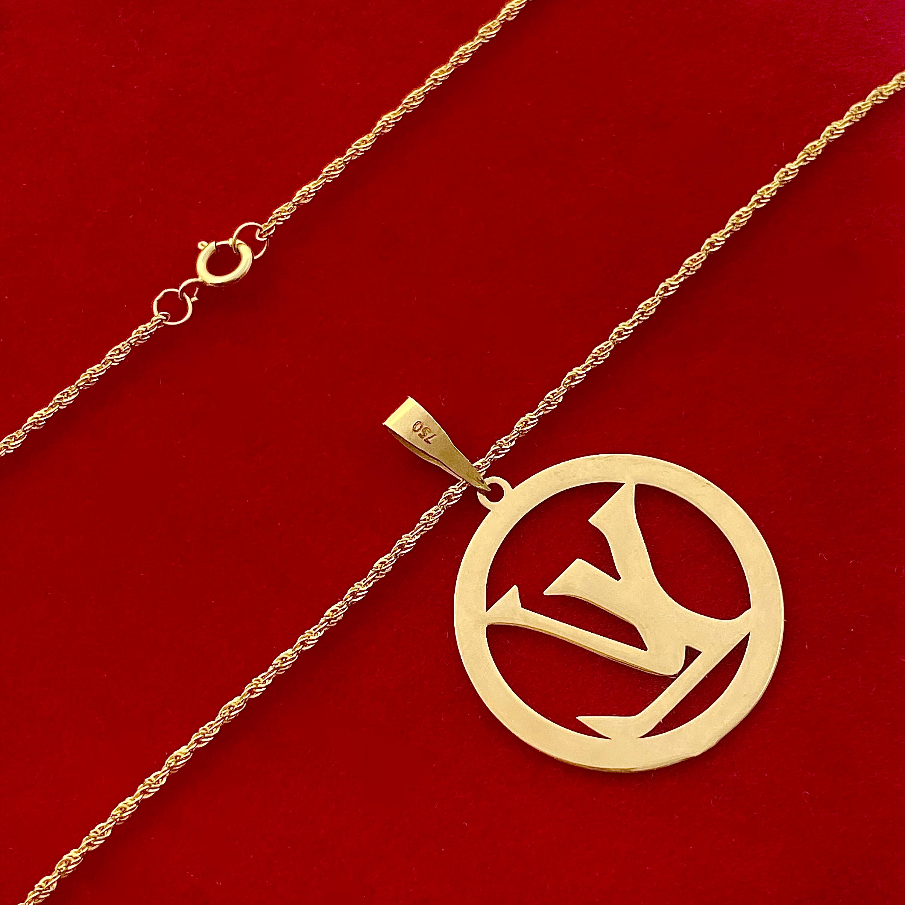 18k Gold Big Love Necklace