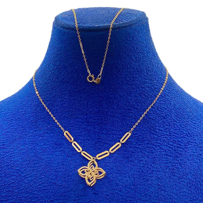 18k Gold Robert with Paperclip Necklace - 18k Gold Necklace - Embellish Gold