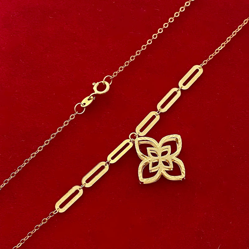 18k Gold Robert with Paperclip Necklace - 18k Gold Necklace - Embellish Gold