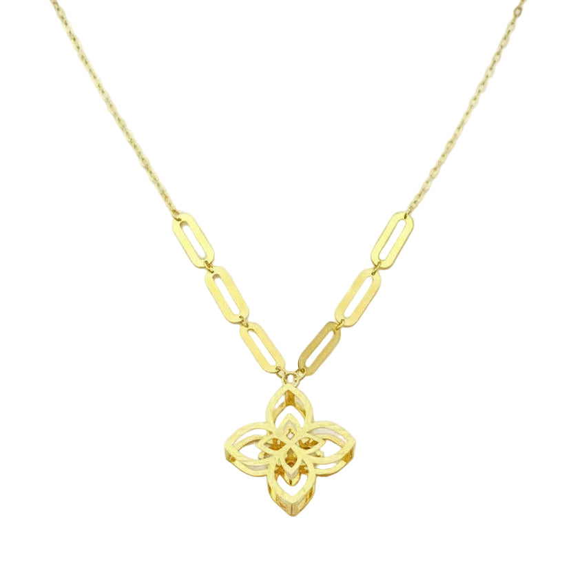 18k Gold Robert with Paperclip Necklace - 18k Gold Necklace - Embellish Gold