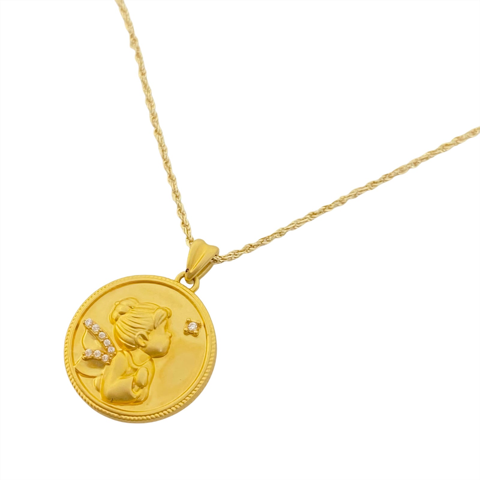 18k Gold Luxurious Fairy Necklace - 18k Gold Necklace - Embellish Gold