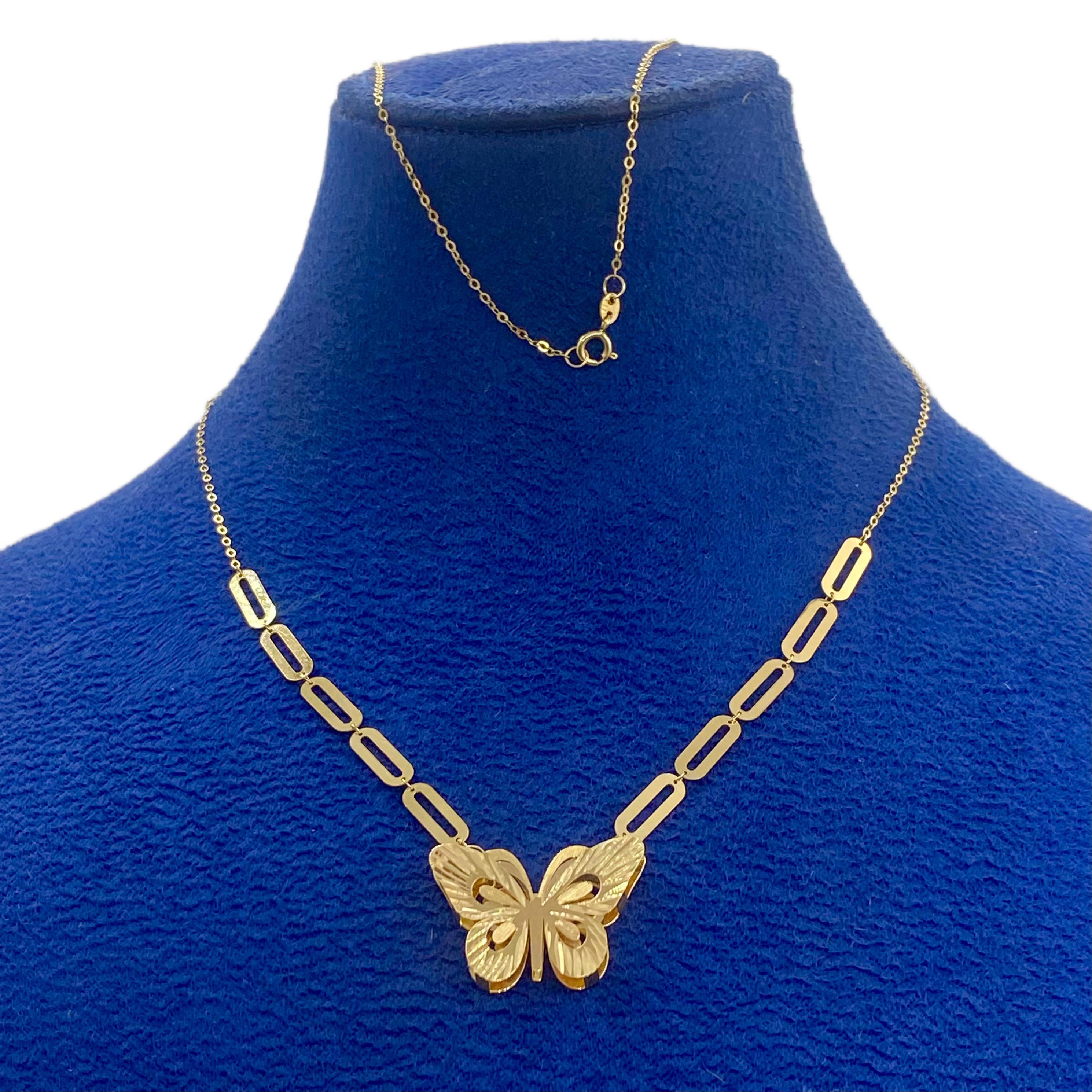 18k Gold Butterfly Set