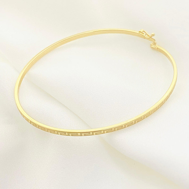 18k Gold Sparkling Bangle - 18k Gold Bangle - Embellish Gold