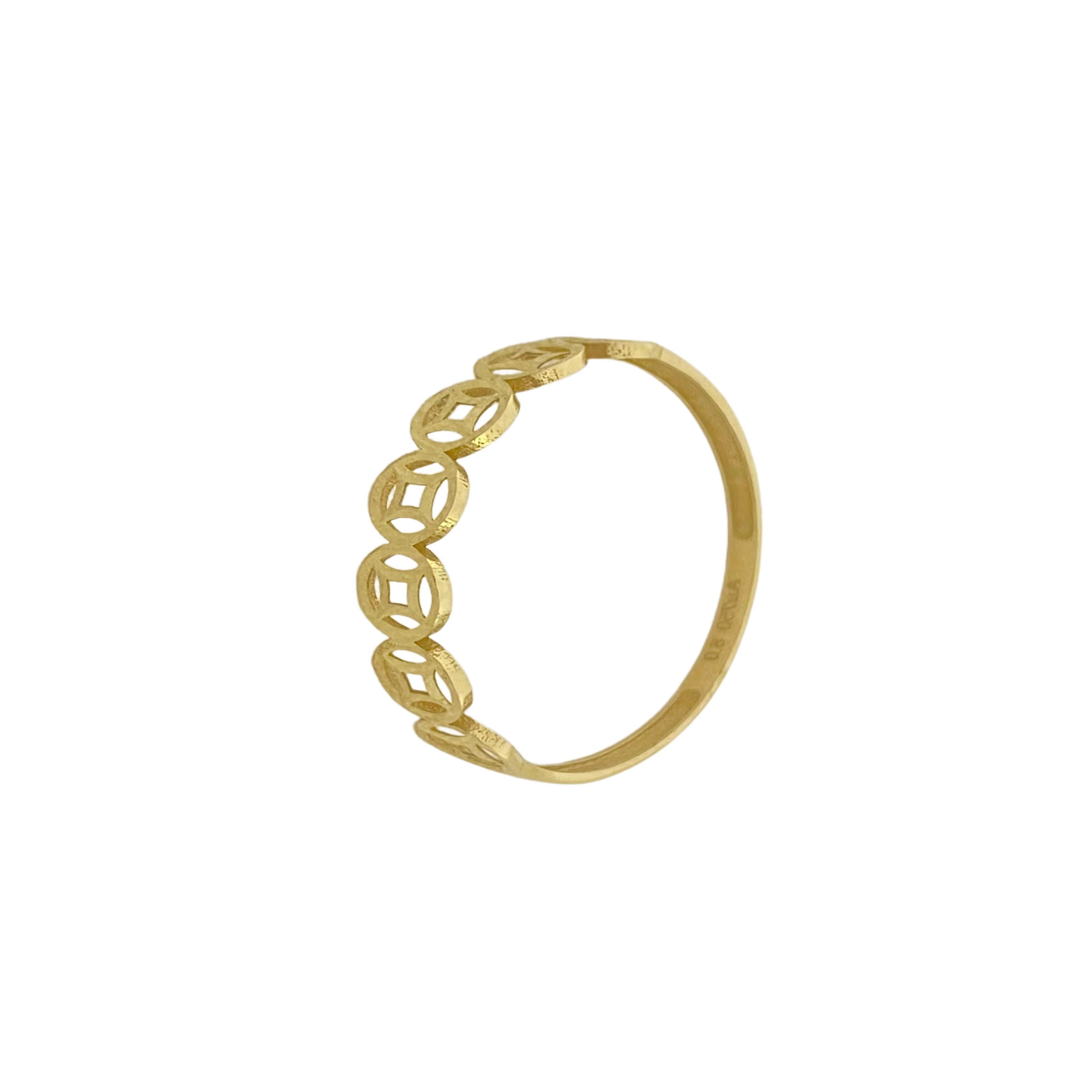 18k Gold Coin Ring
