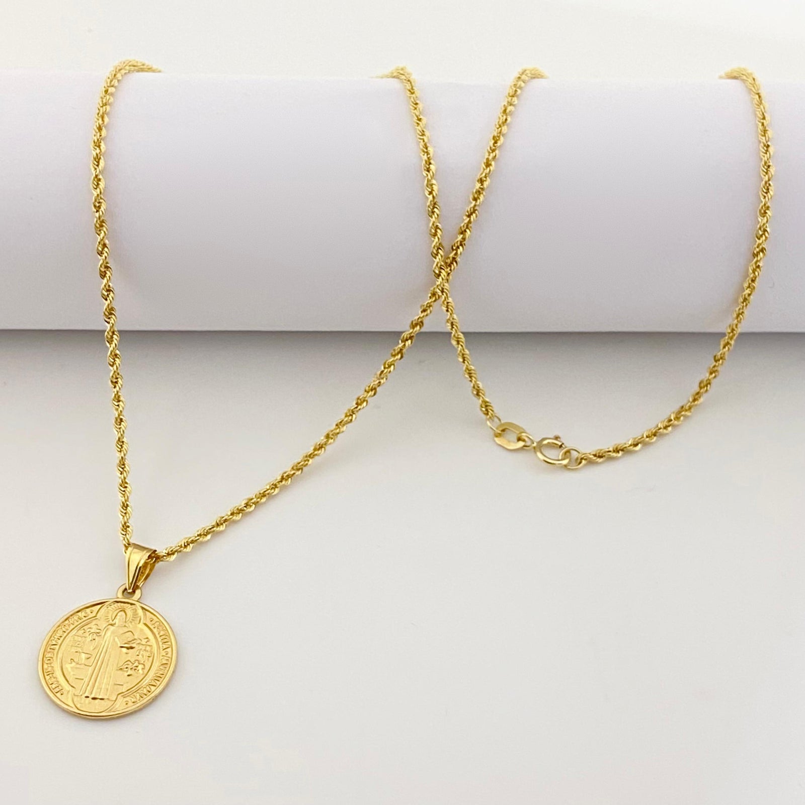 18k Gold Religious Necklace - 18k Gold Necklace - Embellish Gold