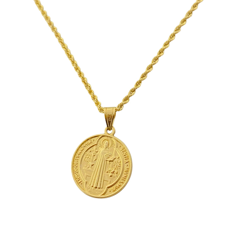 18k Gold Religious Necklace - 18k Gold Necklace - Embellish Gold