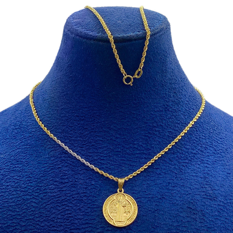 18k Gold Religious Necklace - 18k Gold Necklace - Embellish Gold