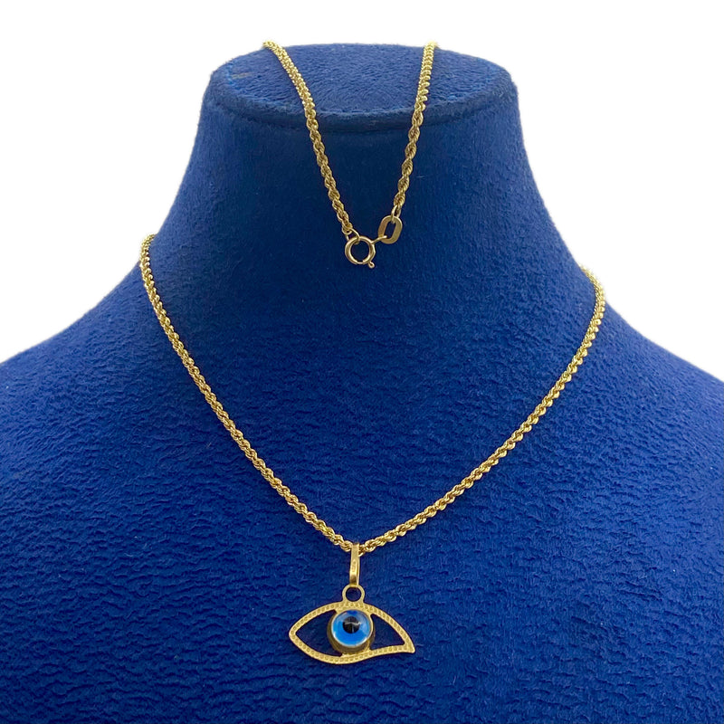 18k Gold Amulet Necklace - 18k Gold Necklace - Embellish Gold
