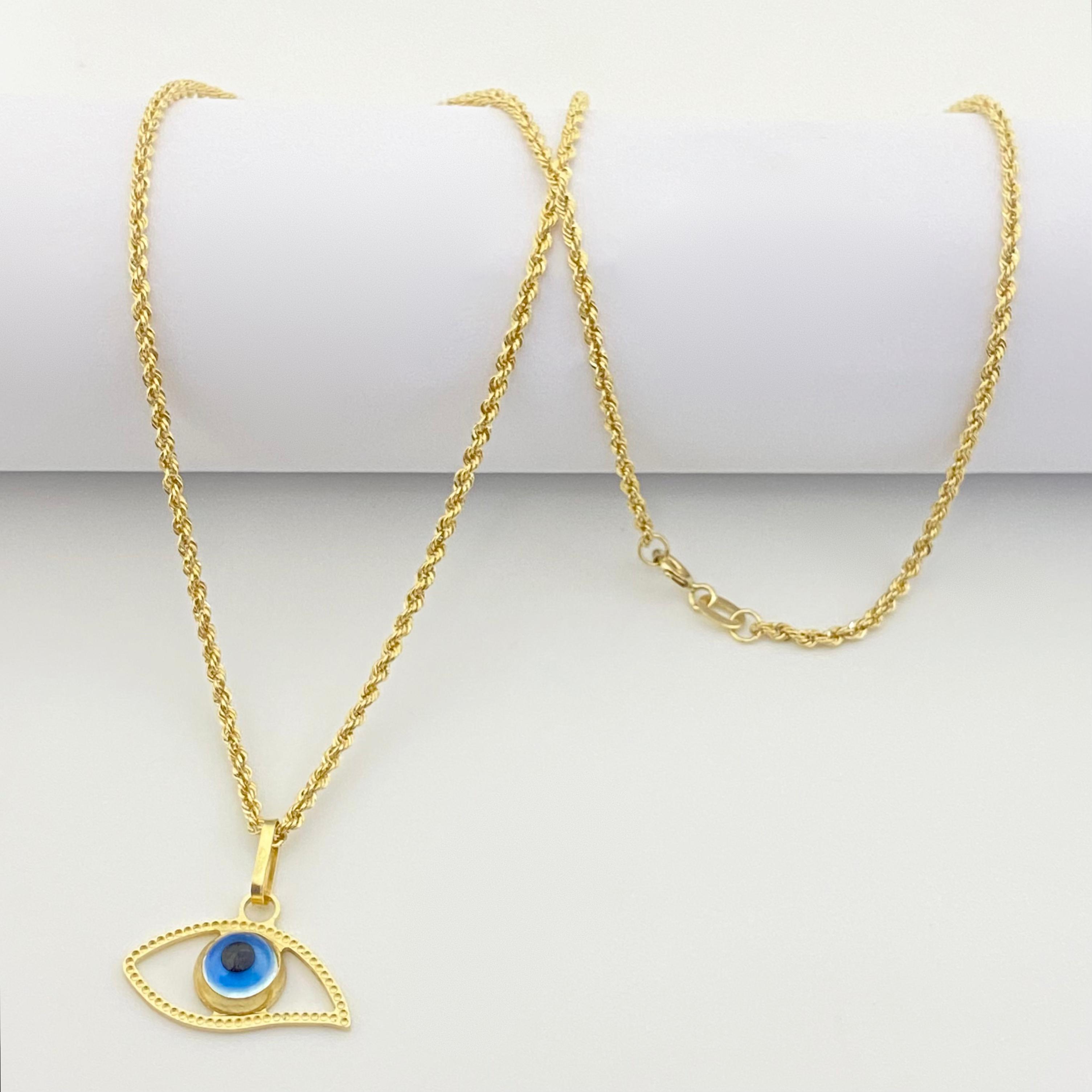 18k Gold Amulet Necklace
