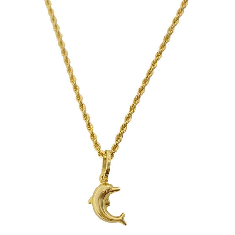 18k Gold Dolphin Necklace - مجموعة متميزة - Embellish Gold