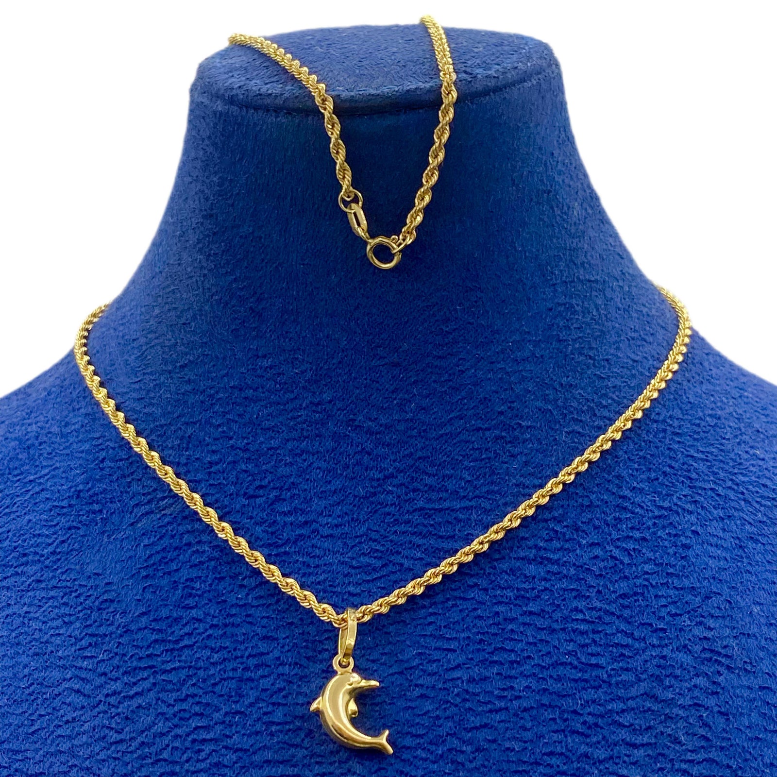 18k Gold Dolphin Necklace - 18k Gold Necklace - Embellish Gold