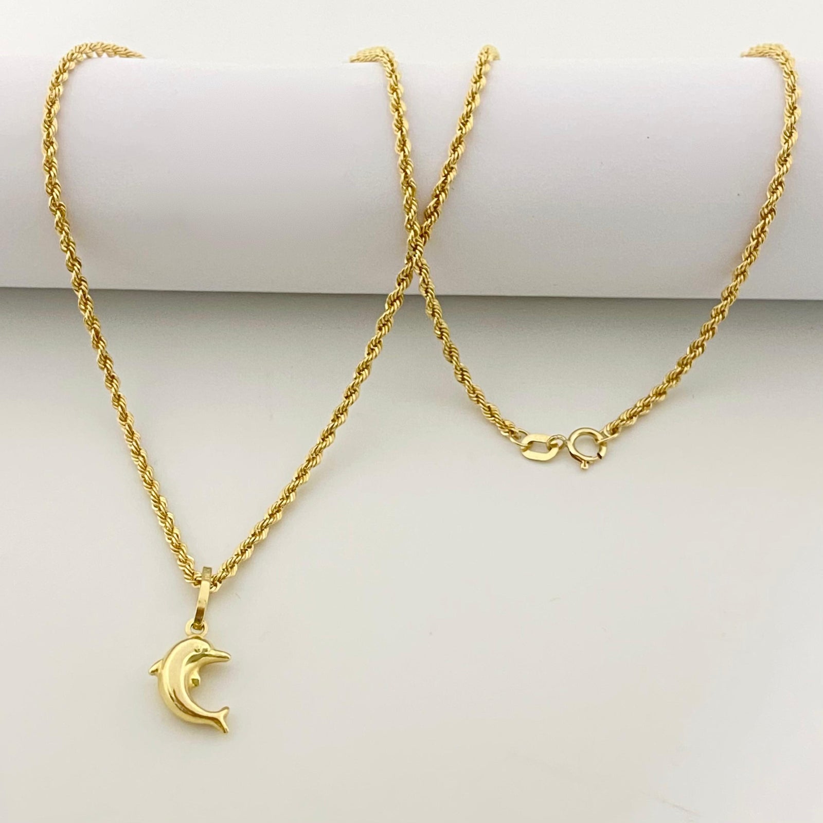 18k Gold Dolphin Necklace - 18k Gold Necklace - Embellish Gold