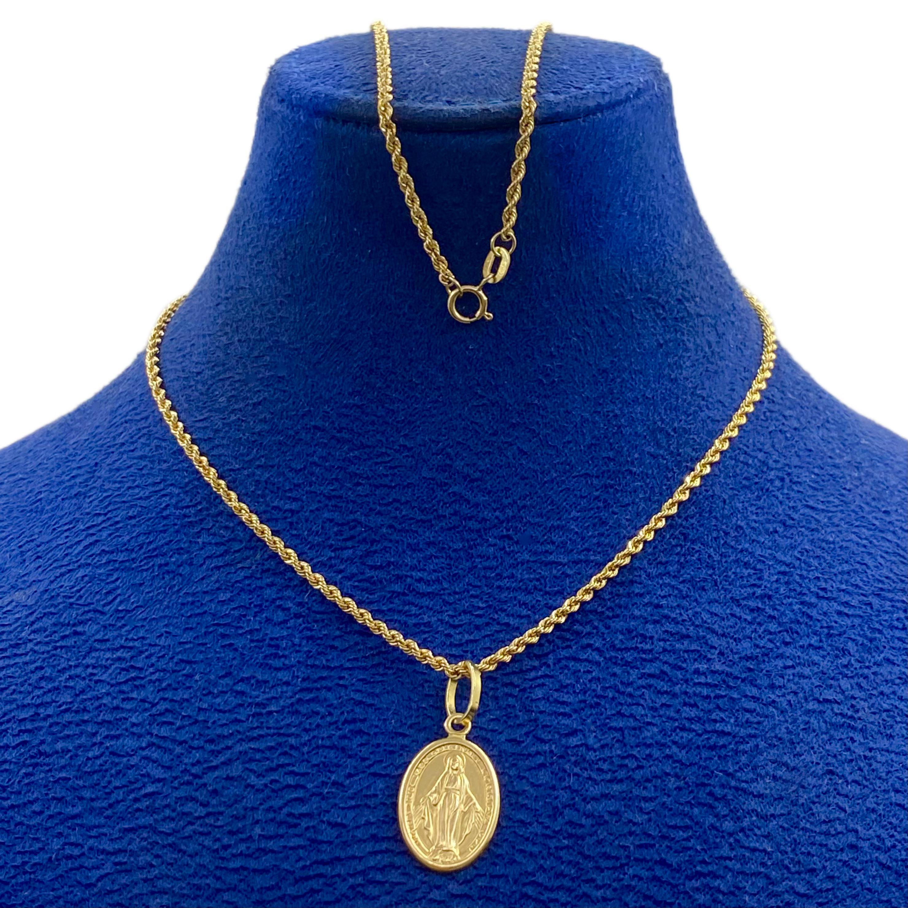 18k Gold Religious Inspired Necklace