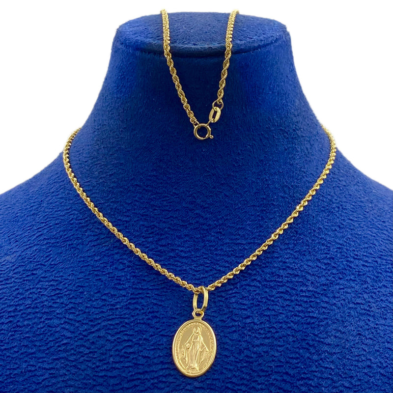 18k Gold Religious Inspired Necklace - ad collection - Embellish Gold