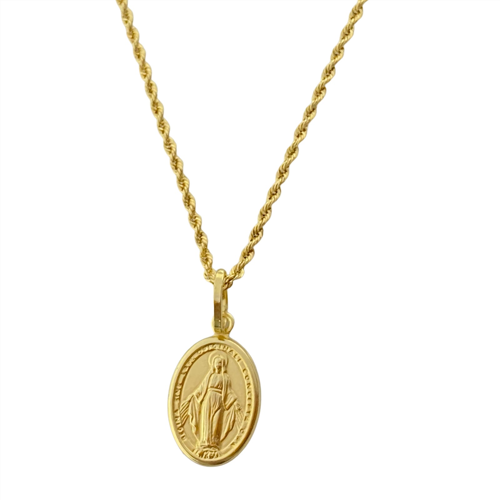 18k Gold Religious Inspired Necklace - 18k Gold Necklace - Embellish Gold