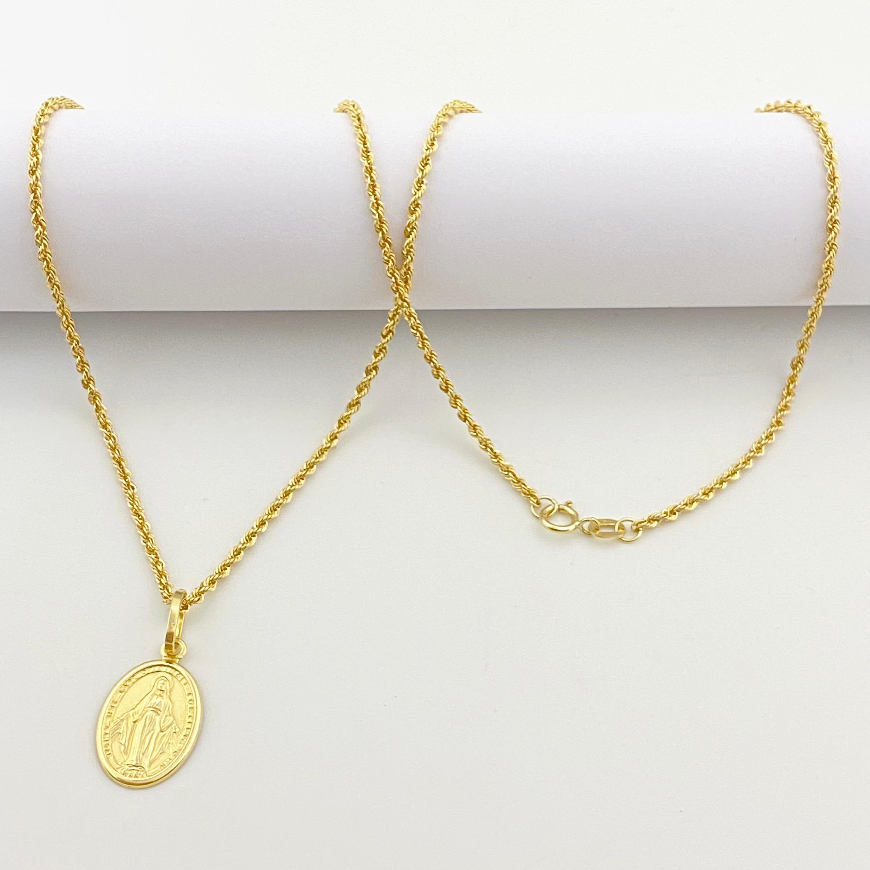 18k Gold Religious Inspired Necklace