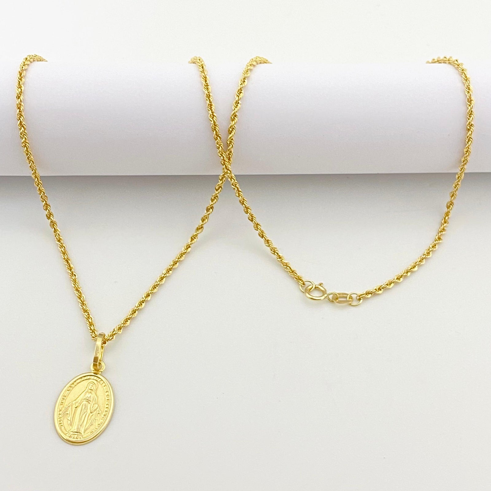 18k Gold Religious Inspired Necklace - 18k Gold Necklace - Embellish Gold