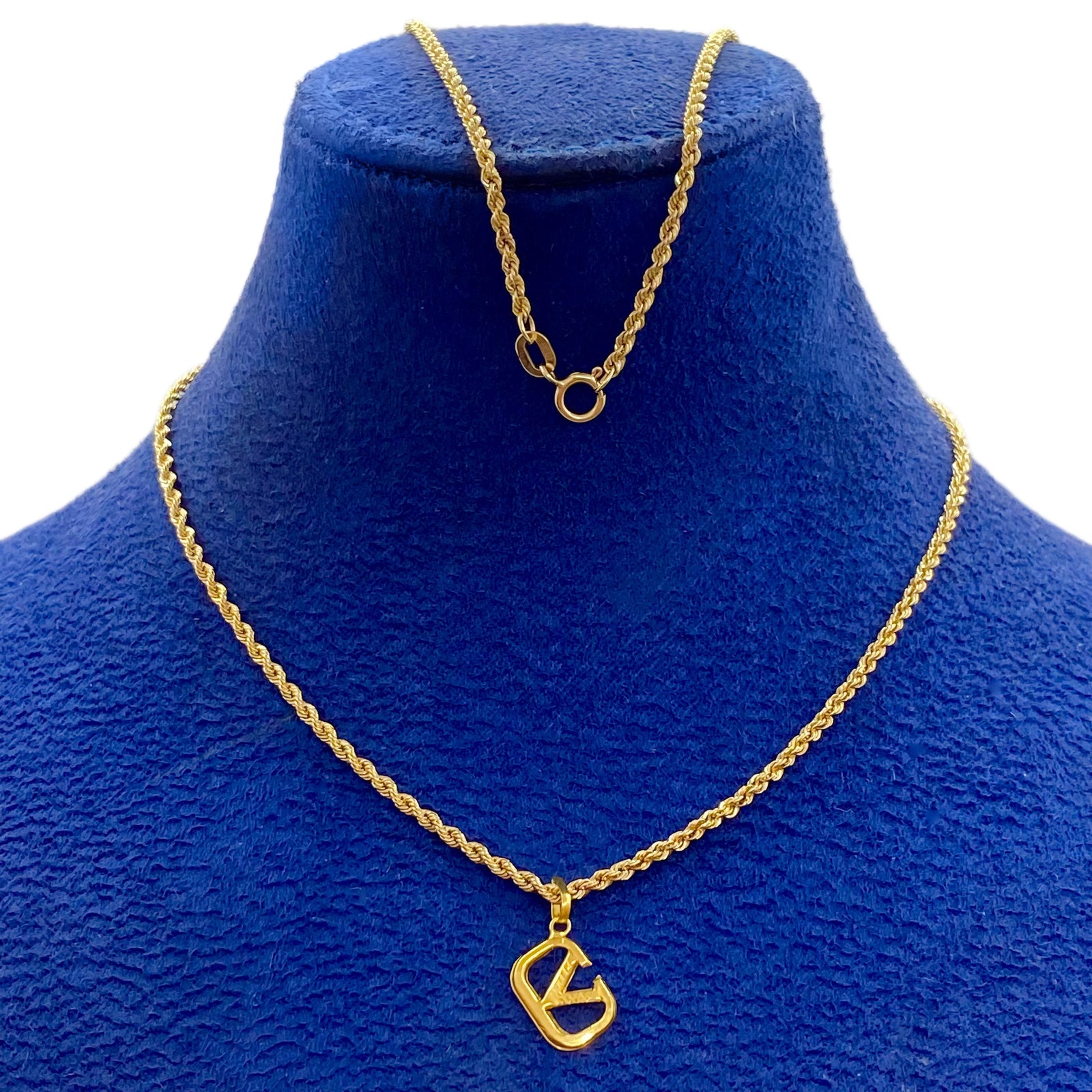 18k Gold V Stylish Necklace - 18k Gold Necklace - Embellish Gold