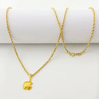 18k Gold Apple Necklace