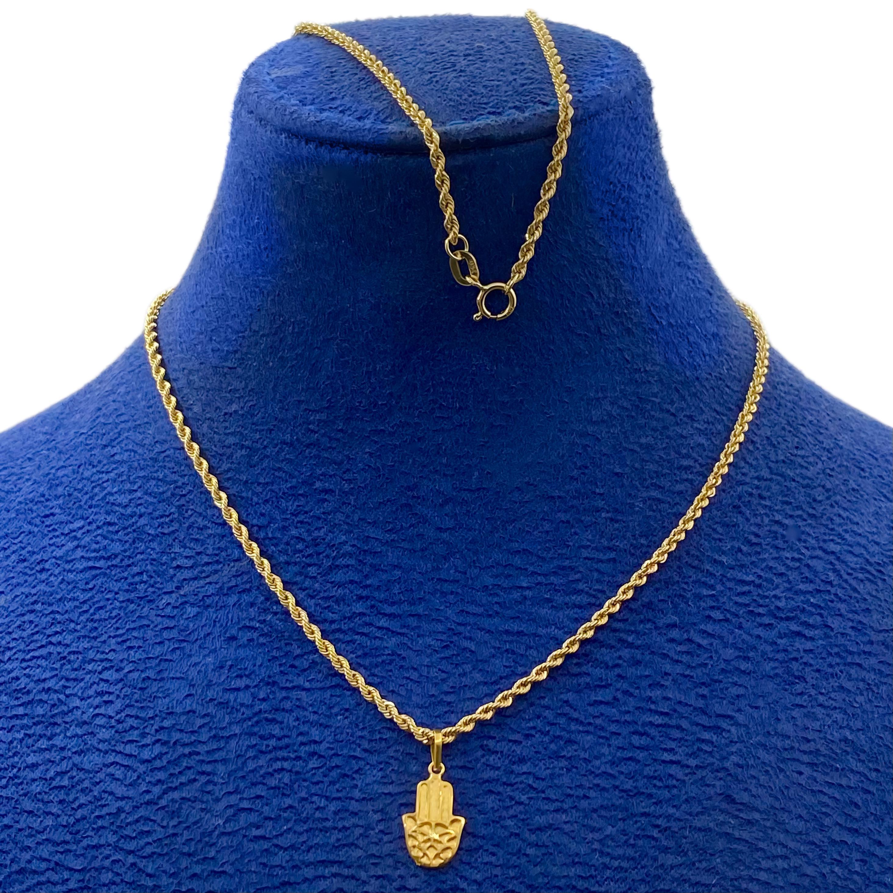 18k Gold Hamsa Necklace