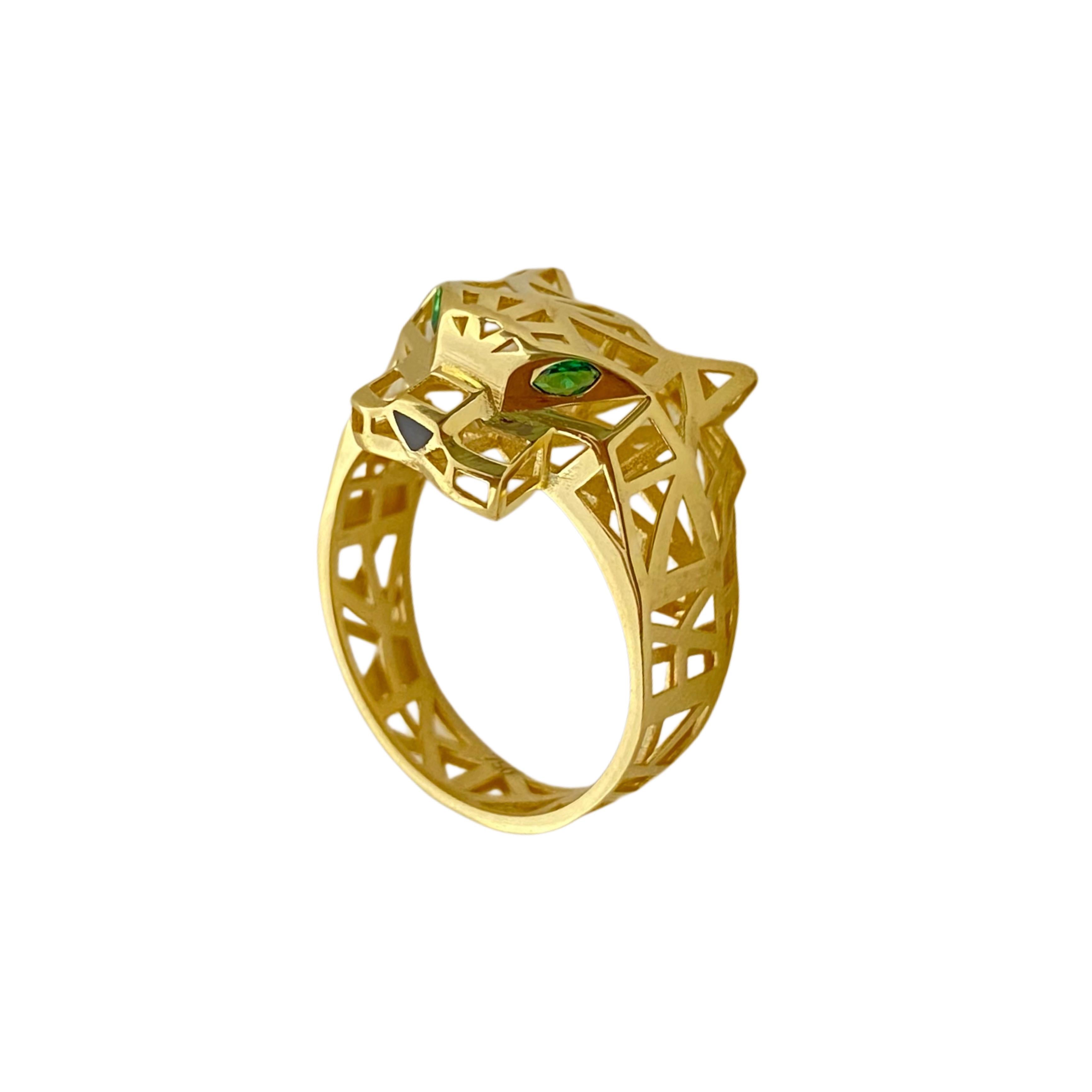 18k Gold Animal Inspired Maze RIng
