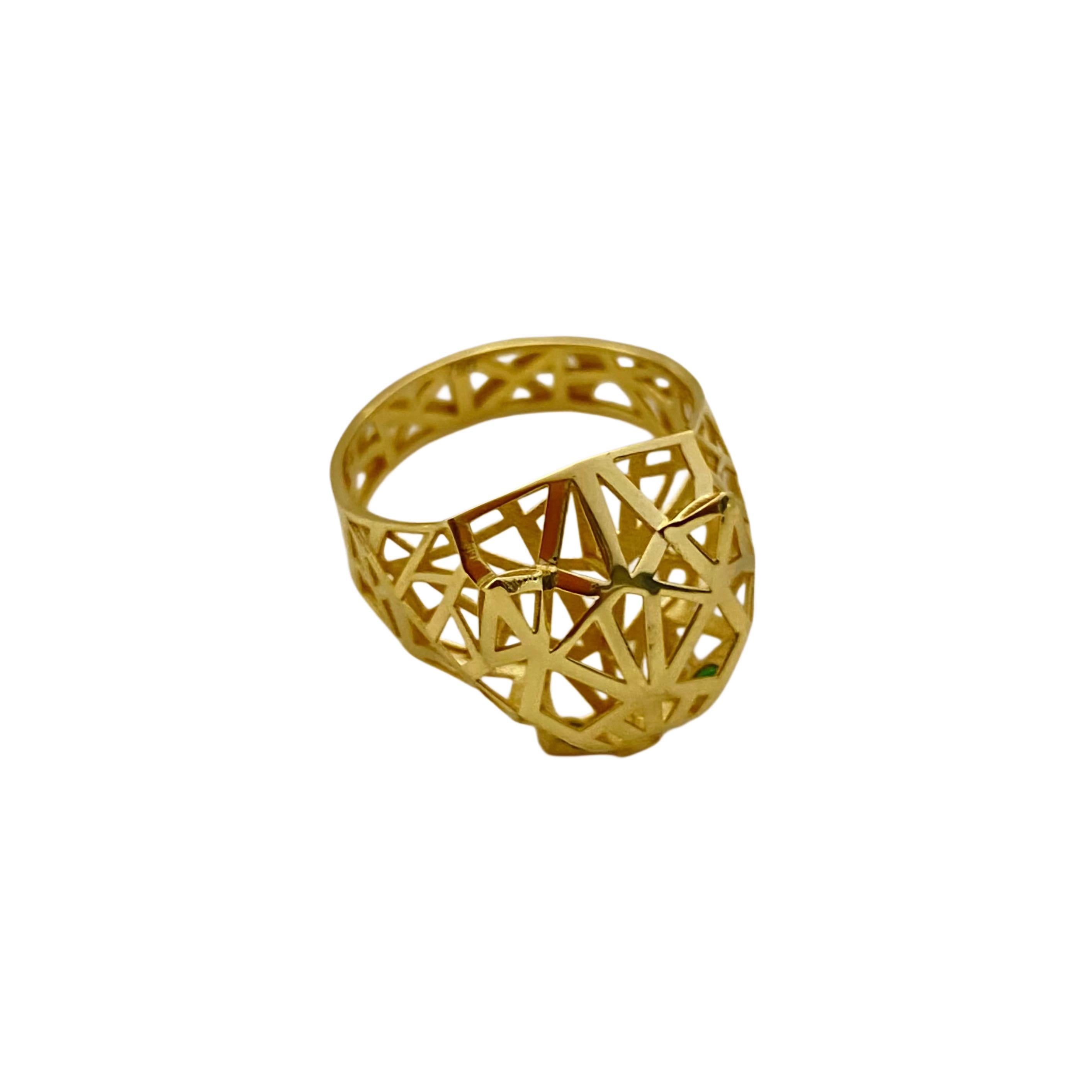 18k Gold Animal Inspired Maze RIng