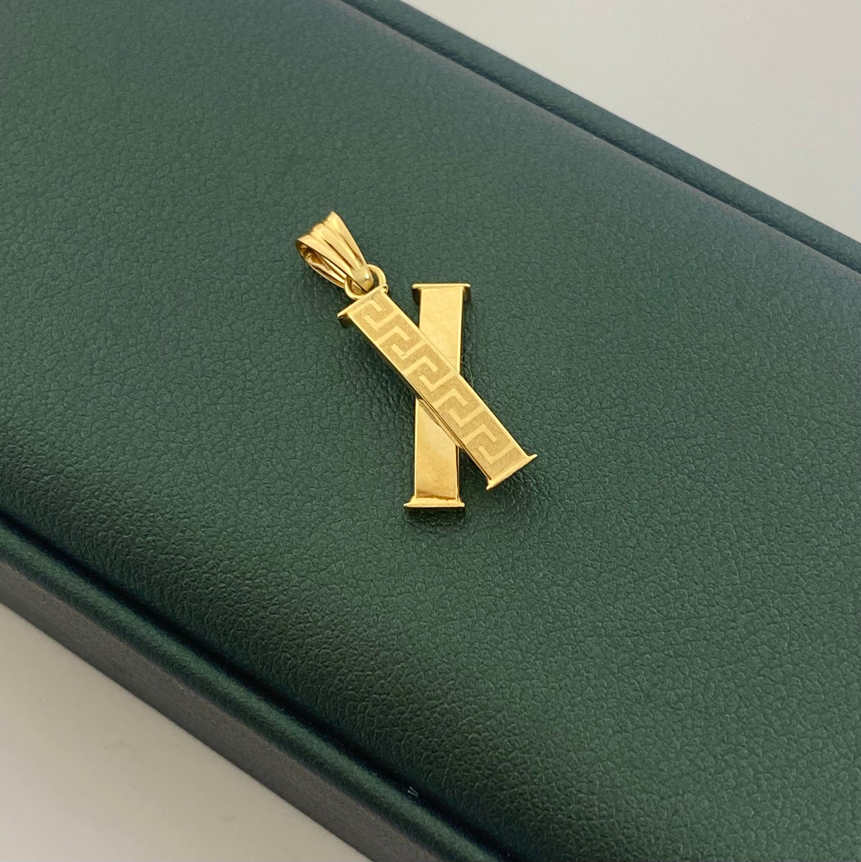 18k Gold Cross Branded Pendant