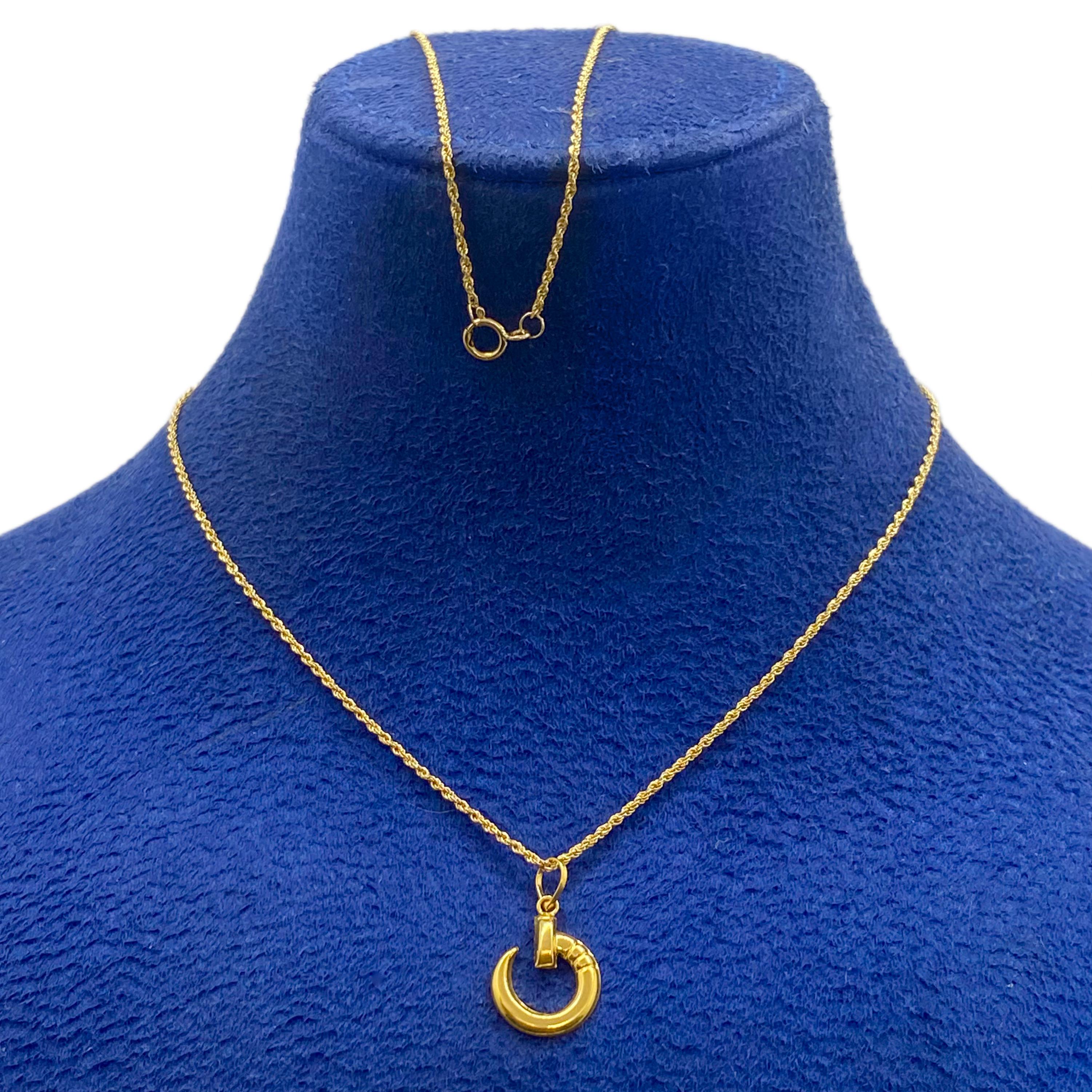 18k Gold Nail Necklace