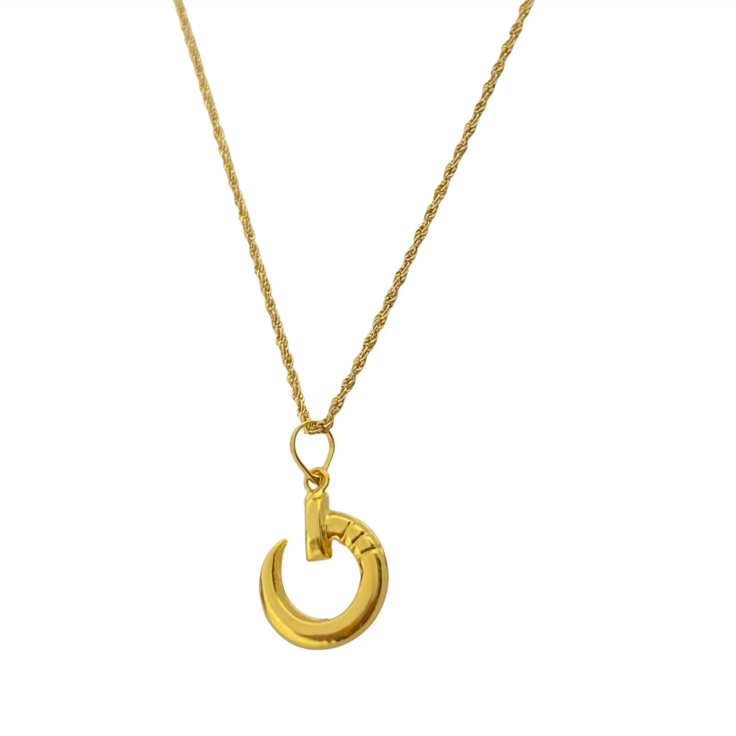 18k Gold Nail Necklace