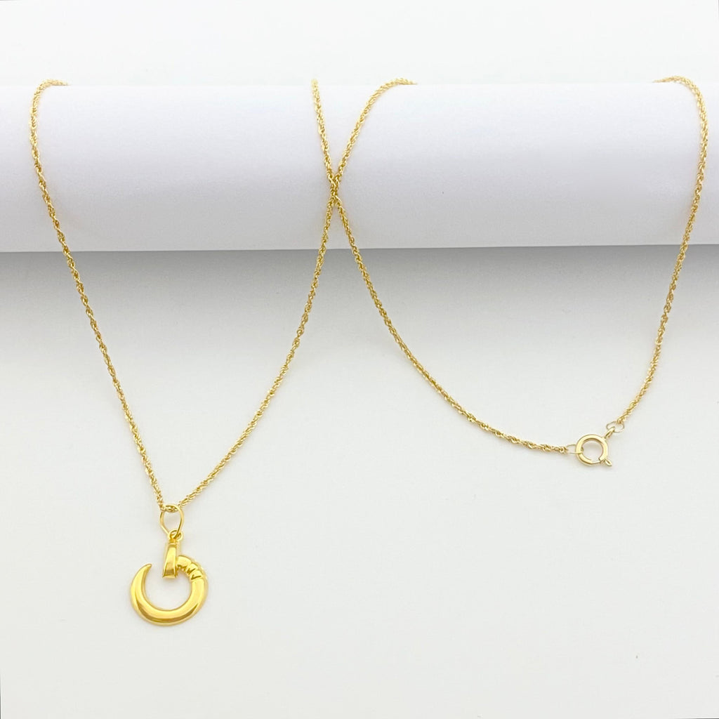18k Gold Nail Necklace