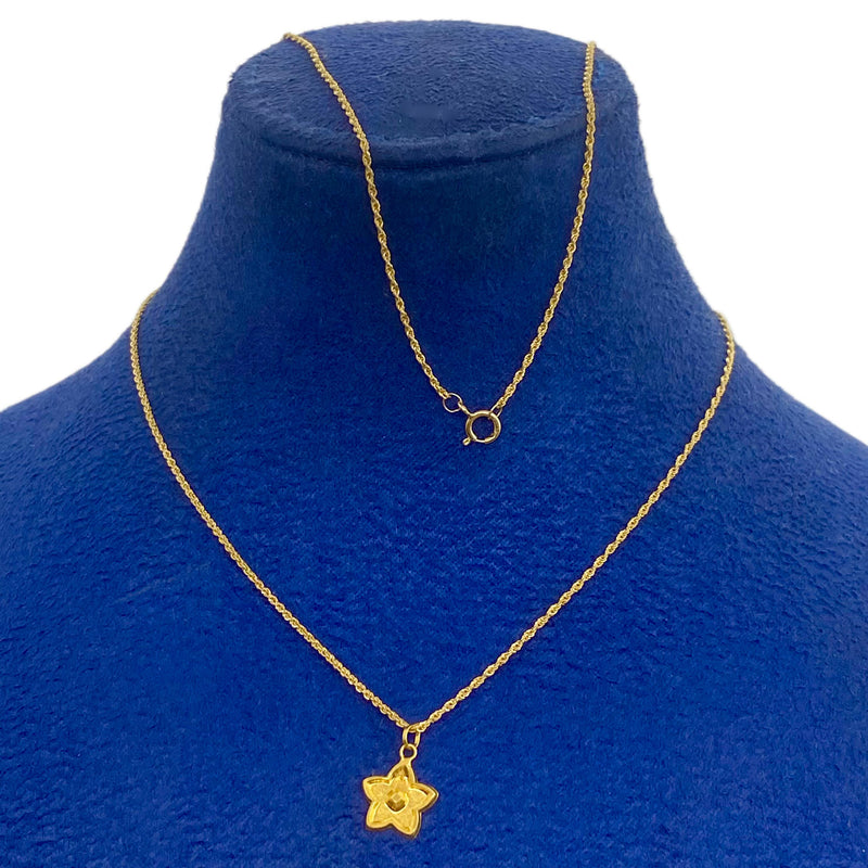 18k Gold Star Dot Necklace - 18k Gold Necklace - Embellish Gold