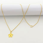 18k Gold Star Dot Necklace